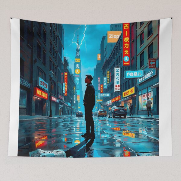 Item preview, Neon Whispers on Wet Asphalt designed and sold by PanoramaPrints.