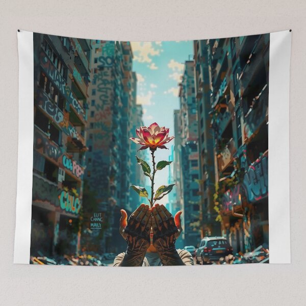 Item preview, Crimson Bloom in Neon Gardens designed and sold by PanoramaPrints.
