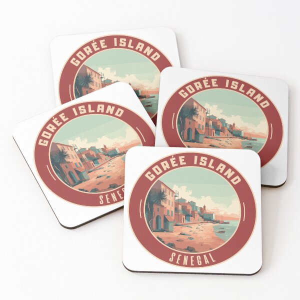 Item preview, Gorée Island in Dakar Senegal Retro Travel Art Emblem designed and sold by MaateoDesign.