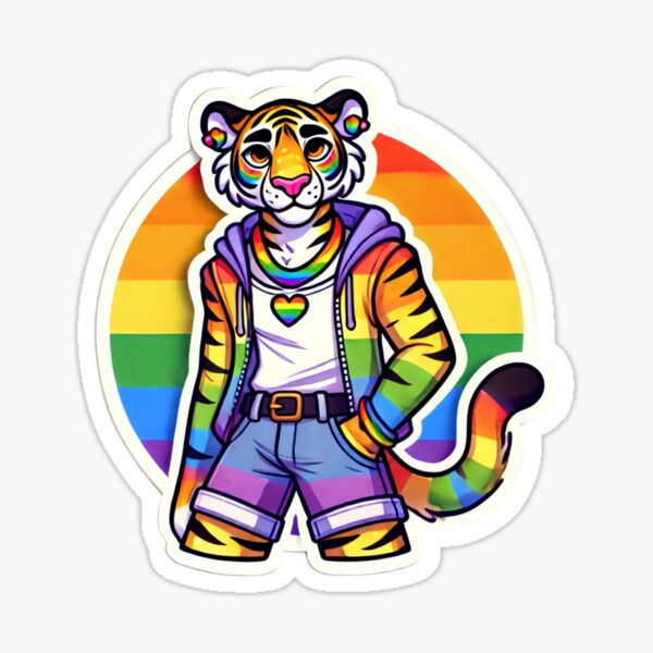 Item preview, LGBTQ Pride Tiger designed and sold by GrahamBaxter.