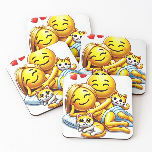 Item preview, Emoticon Couple With Two Orange Cats designed and sold by Divine Ease.