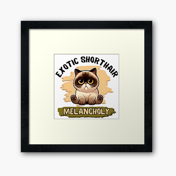 Item preview, Adorable Exotic Shorthair Cat Melancholy designed and sold by Marichkaart.