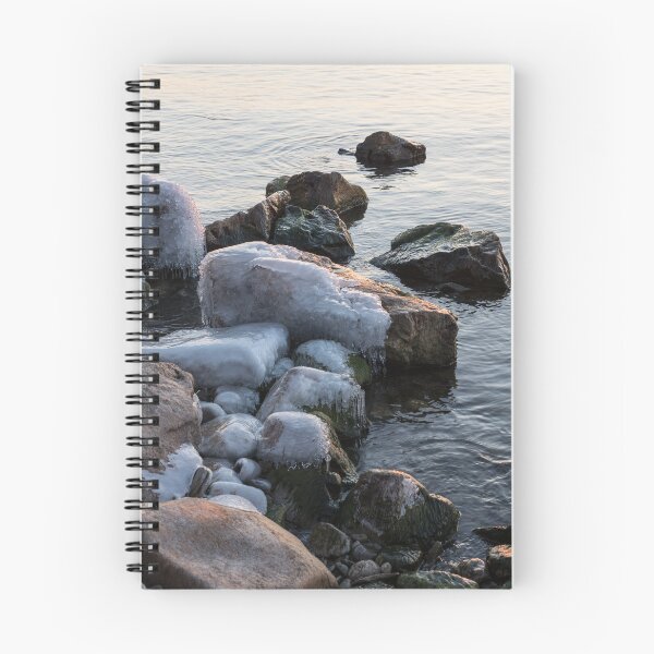 Item preview, Softly Lit Icy Rocks on the Shore of Lake Ontario designed and sold by Georgia Mizuleva.