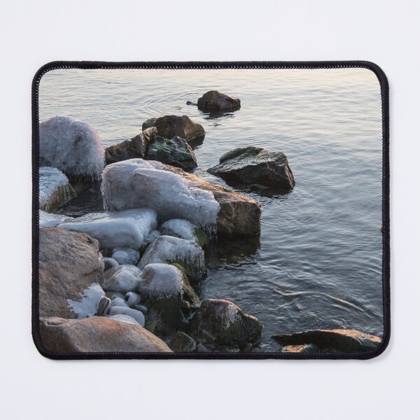 Item preview, Softly Lit Icy Rocks on the Shore of Lake Ontario designed and sold by Georgia Mizuleva.