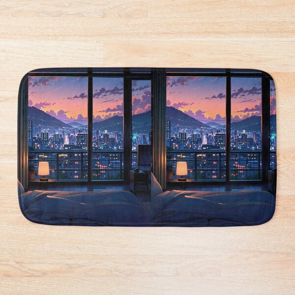 Item preview, Night Views Japanese Winter Room Sky Mountains Art designed and sold by ART ATTACK ZONE.