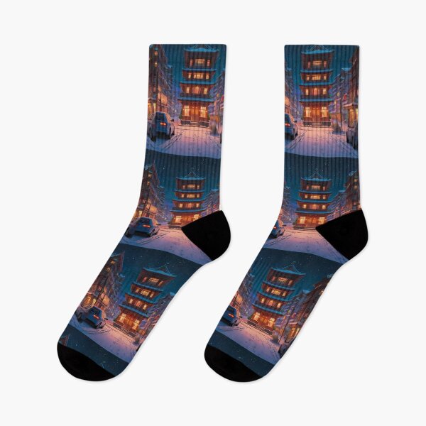 Item preview, Temple Views Japanese Winter Room Sky Mountains Art designed and sold by ART ATTACK ZONE.