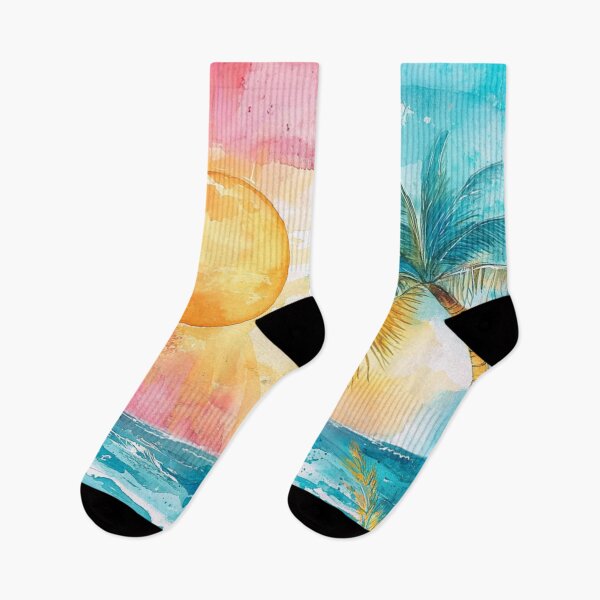 Item preview, Summer Watercolor Vibrant Tropical Beach designed and sold by KPArtzaaany.