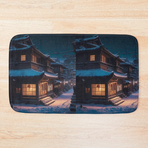 Item preview, Houses Views Japanese Winter Room Sky Mountains Art designed and sold by ART ATTACK ZONE.