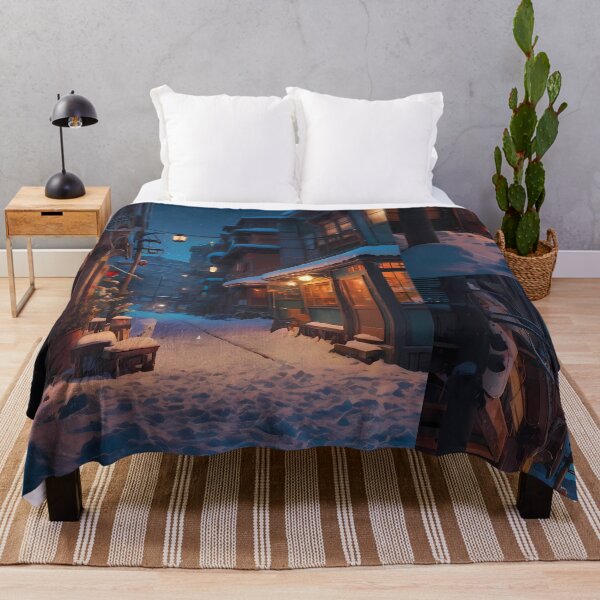 Item preview, Lighting Views Japanese Winter Room Sky Mountains Art designed and sold by ART ATTACK ZONE.