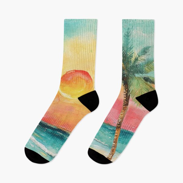 Item preview, Summer Watercolor Vibrant Tropical Beach designed and sold by KPArtzaaany.