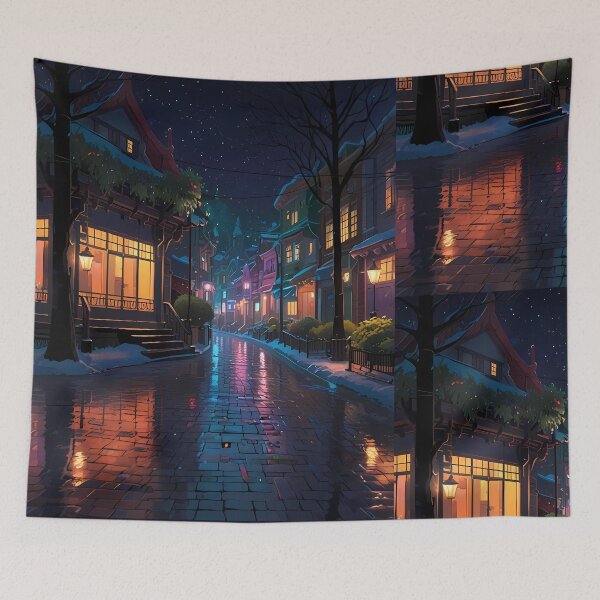 Item preview, Aesthetics Views Japanese Winter Room Sky Mountains Art designed and sold by ART ATTACK ZONE.