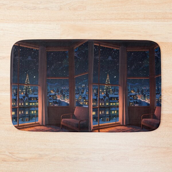 Item preview, Christmas Views Japanese Winter Room Sky Mountains Art designed and sold by ART ATTACK ZONE.