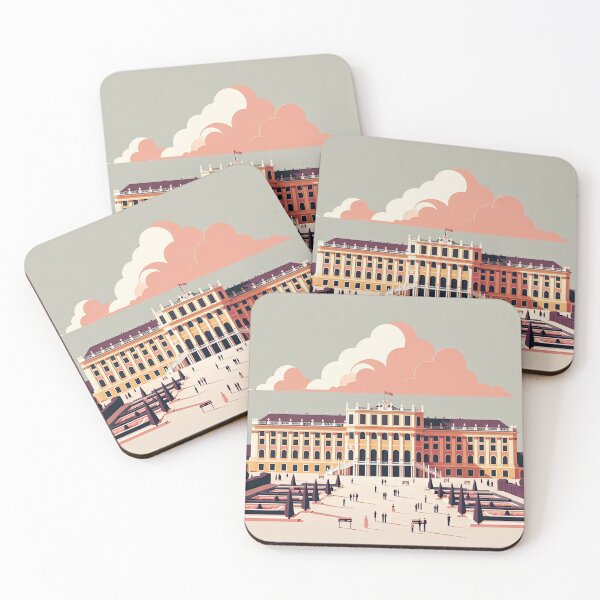 Item preview, Schönbrunn Palace Minimalism Art Style designed and sold by artofuniverse.