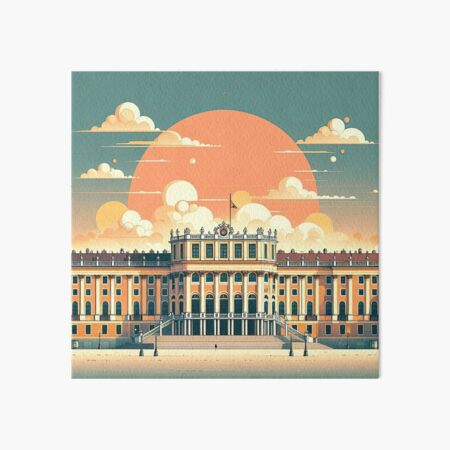 Item preview, Schönbrunn Palace Minimalism Art Style designed and sold by artofuniverse.