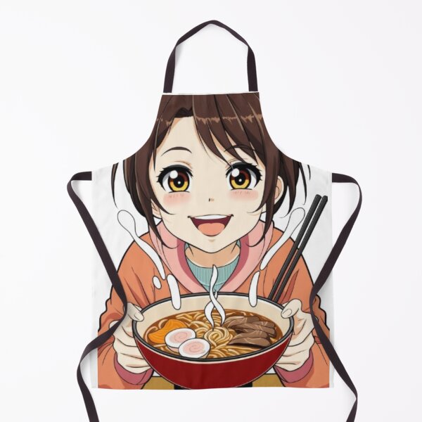 Item preview, Anime girl eating ramen designed and sold by ShopTwentyFour.