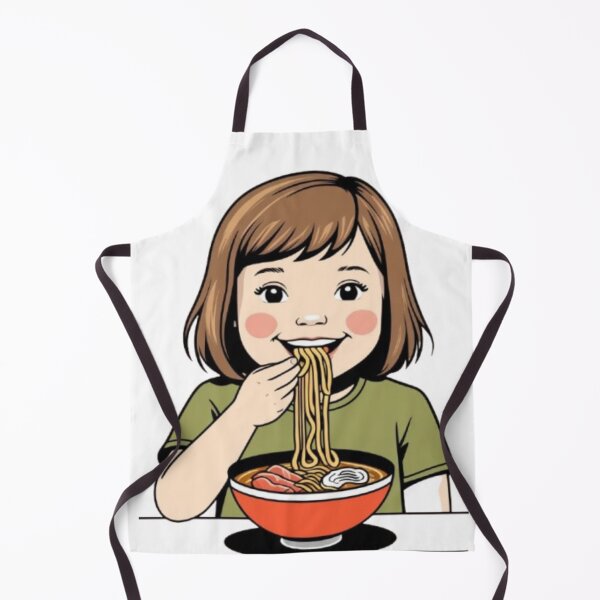 Item preview, Anime girl eating ramen designed and sold by ShopTwentyFour.