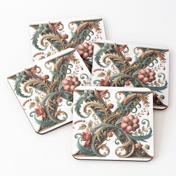 Item preview, Elegant Floral Letter "X" | Premium Design for T-Shirts, Mugs, Pillows & Home Decor designed and sold by mystic-brushes.