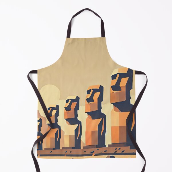 Item preview, Moai Statues of Easter Island Minimalism Art Style designed and sold by artofuniverse.