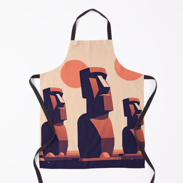 Item preview, Moai Statues of Easter Island Minimalism Art Style designed and sold by artofuniverse.
