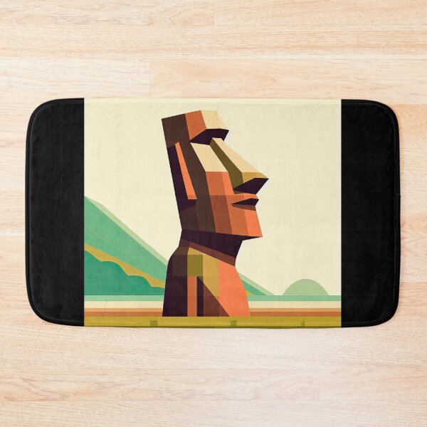 Item preview, Moai Statues of Easter Island Minimalism Art Style designed and sold by artofuniverse.