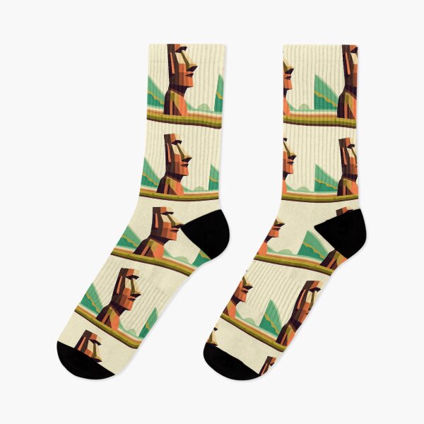 Item preview, Moai Statues of Easter Island Minimalism Art Style designed and sold by artofuniverse.