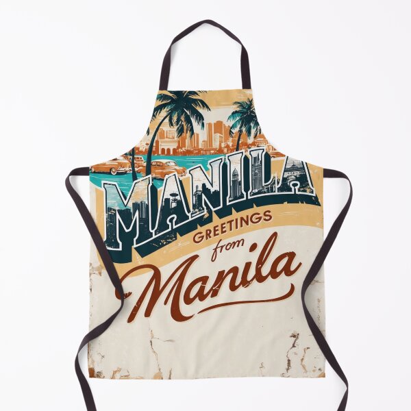 Item preview, Greetings from Manila Philippines Vintage Travel Retro Postcard Design designed and sold by TravelPostcardGems.