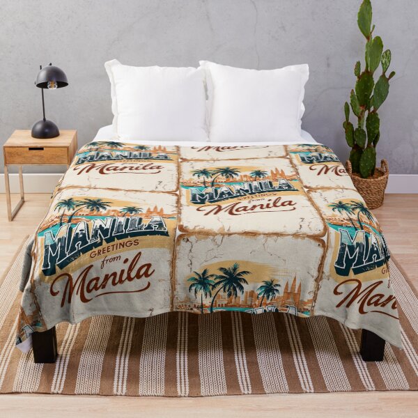Item preview, Greetings from Manila Philippines Vintage Travel Retro Postcard Design designed and sold by TravelPostcardGems.