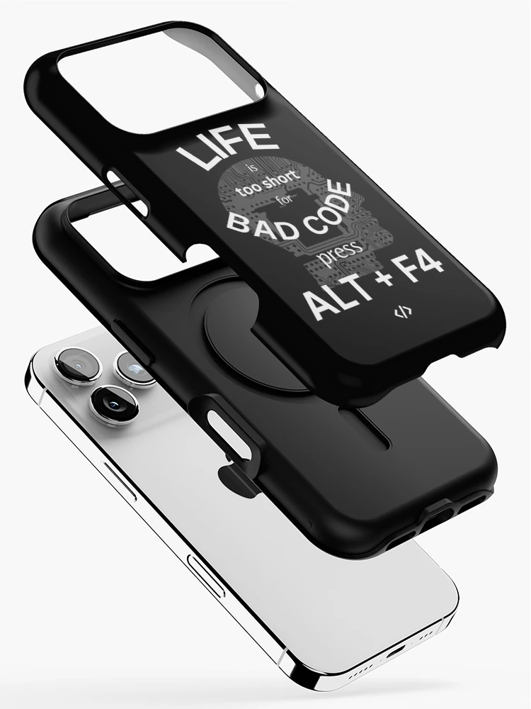 Thumbnail 2 of 4, iPhone Case, Escape Bad code - Funny IT Debugging Programmer Design designed and sold by aurielphoenix.