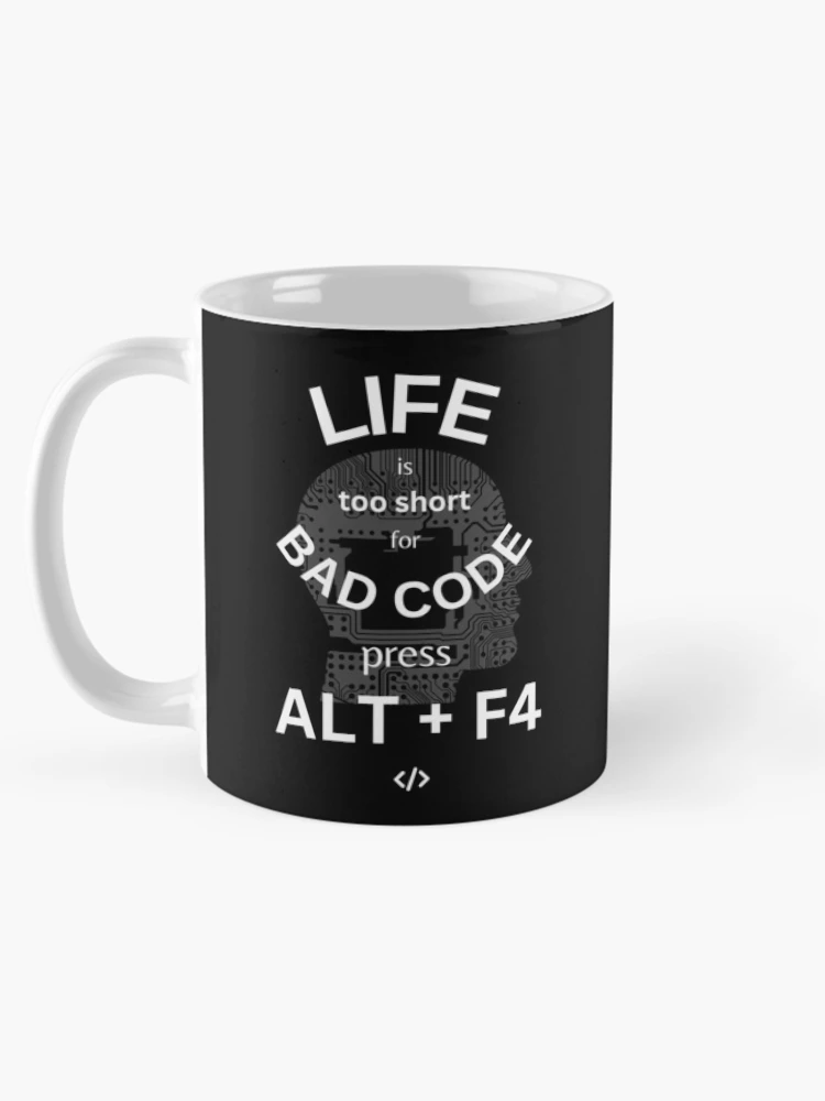 Thumbnail 5 of 6, Coffee Mug, Escape Bad code - Funny IT Debugging Programmer Design designed and sold by aurielphoenix.