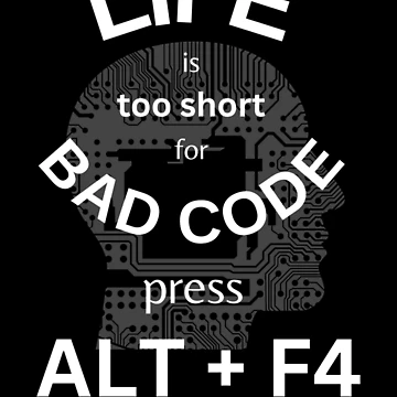 Artwork thumbnail, Escape Bad code - Funny IT Debugging Programmer Design by aurielphoenix