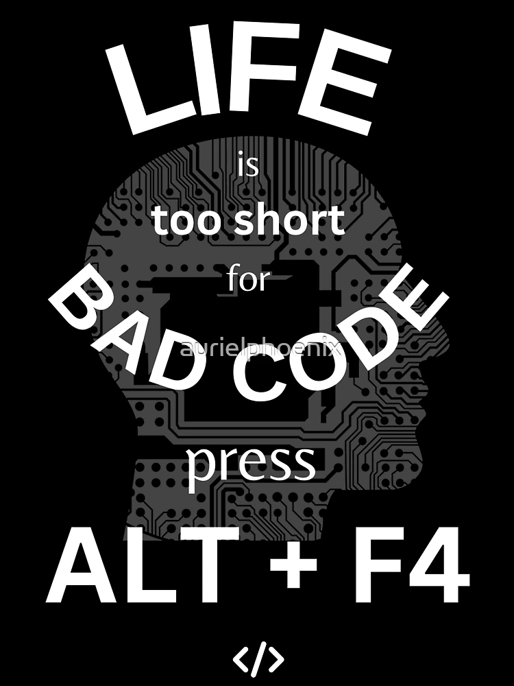 Thumbnail 7 of 7, Oversized T-Shirt, Escape Bad code - Funny IT Debugging Programmer Design designed and sold by aurielphoenix.