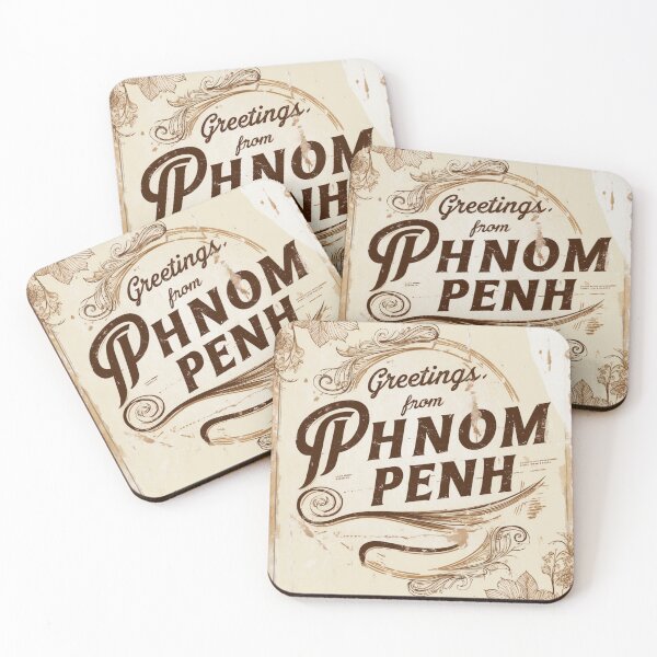 Item preview, Phnom Penh Camboya Vintage Travel Retro Postcard Design designed and sold by TravelPostcardGems.