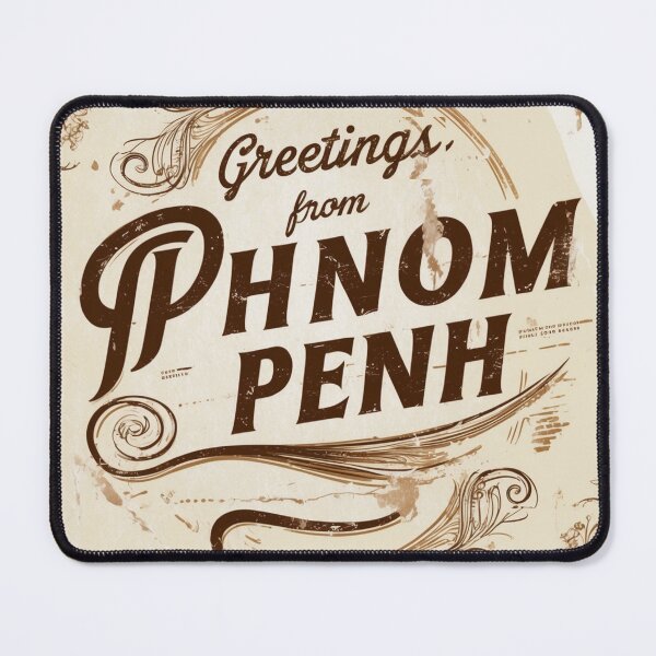 Item preview, Phnom Penh Camboya Vintage Travel Retro Postcard Design designed and sold by TravelPostcardGems.