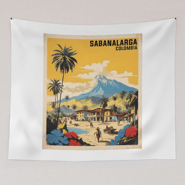 Item preview, Sabanalarga Colombia Retro Vintage Poster Tourism  designed and sold by TravelersGems.