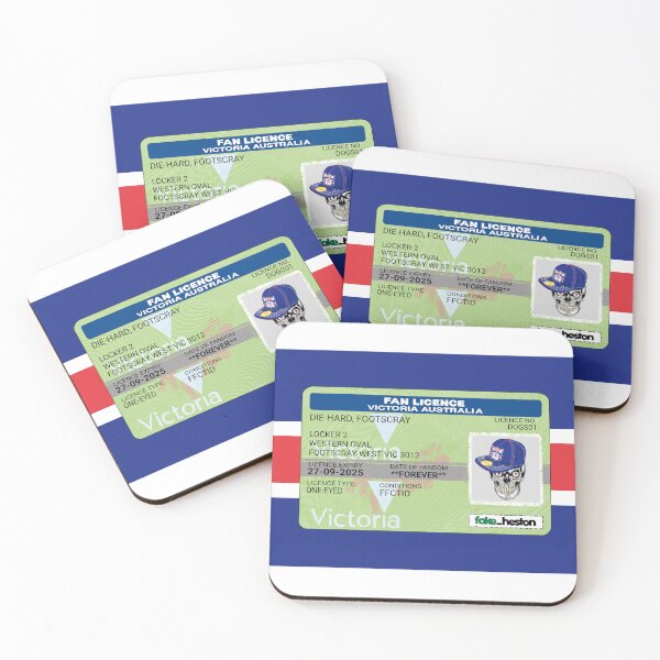 Item preview, Footscray Bulldogs Fan Licence designed and sold by Fake Heston’s Scribble Emporium.