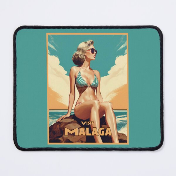 Item preview, Malaga Retro style Travel poster designed and sold by Boxing Kangaroo Retail Company.
