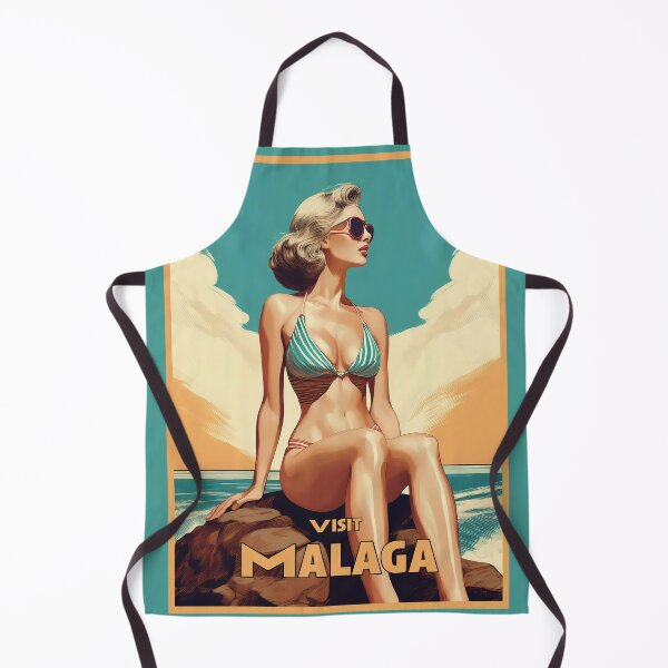 Item preview, Malaga Retro style Travel poster designed and sold by Boxing Kangaroo Retail Company.