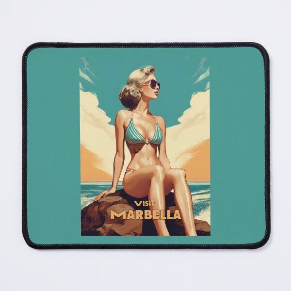Item preview, Marbella Retro style Travel poster designed and sold by Boxing Kangaroo Retail Company.