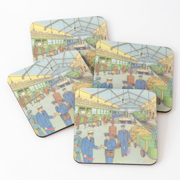 Item preview, vintage train station, train ride designed and sold by Mauswohn.