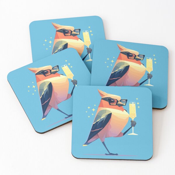 Item preview, Cool cedar waxwing bird ready for the new year designed and sold by etherElric.