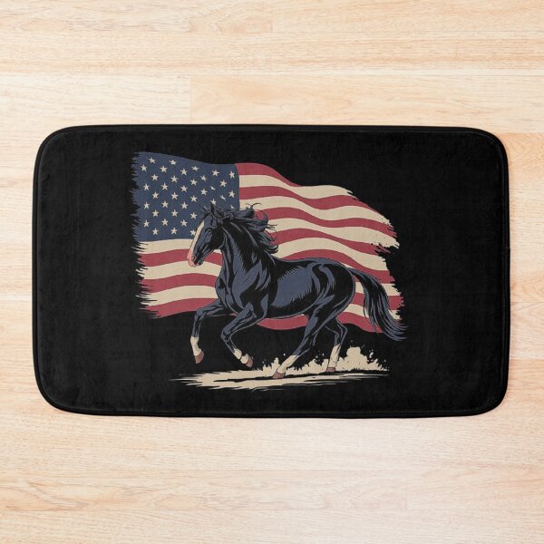 Item preview, American Quarter Horse with American Flag - Patriotic Freedom Artwork designed and sold by love3617.
