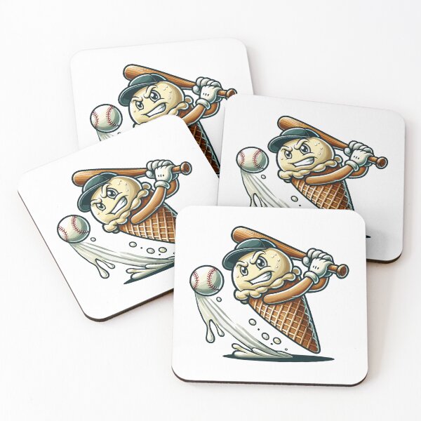 Item preview, Baseball Ice Cream Cone Funny Sports designed and sold by JessArty ⭐⭐⭐⭐⭐.