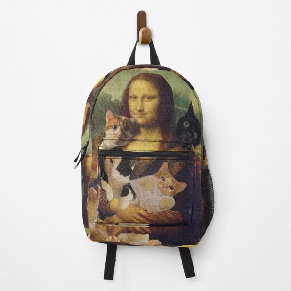 Item preview, Mona Lisa with Cats: Whimsical Renaissance Twist designed and sold by Grind107.