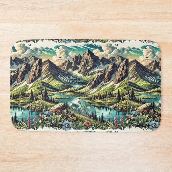 Item preview, Tranquil Mountain Waters and Wildflower Meadows  designed and sold by Meta2Physical.