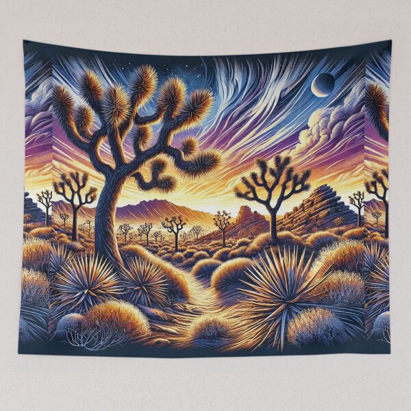 Item preview, Desert Twilight with Joshua Trees and Celestial Skies designed and sold by Meta2Physical.