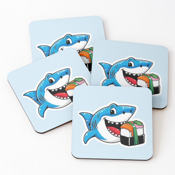Item preview, Shark eating sushi| Sushi lover | Japanese food at Gobble Gala  designed and sold by Kids GobbleGala.