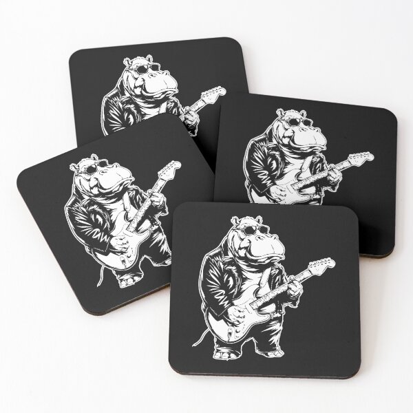 Item preview, Rock Hippo Playing Guitar, Perfect for Hippo Lovers and Rock Lovers designed and sold by Hoahip.
