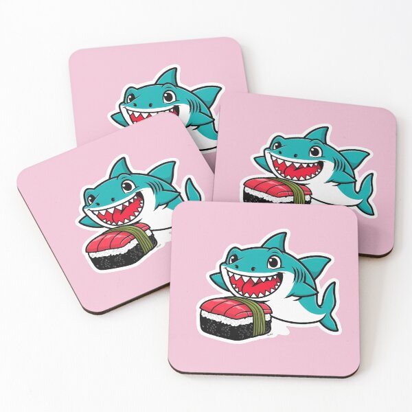 Item preview, Shark having sushi| Sushi lover | Japanese food at Gobble Gala  designed and sold by Kids GobbleGala.