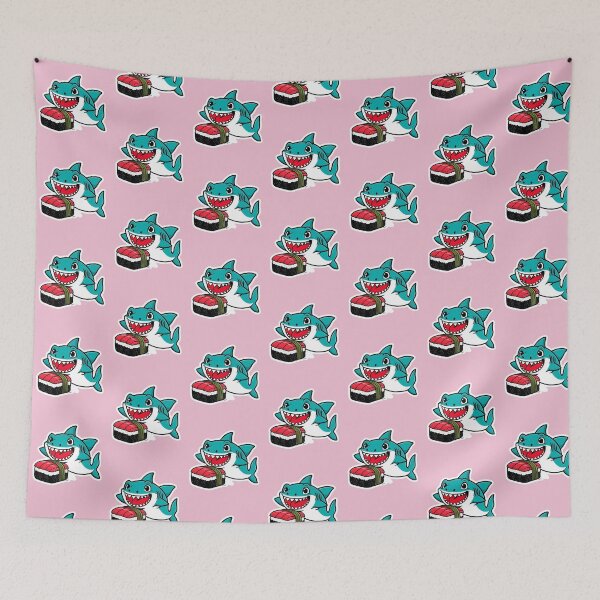 Item preview, Shark having sushi| Sushi lover | Japanese food at Gobble Gala  designed and sold by Kids GobbleGala.
