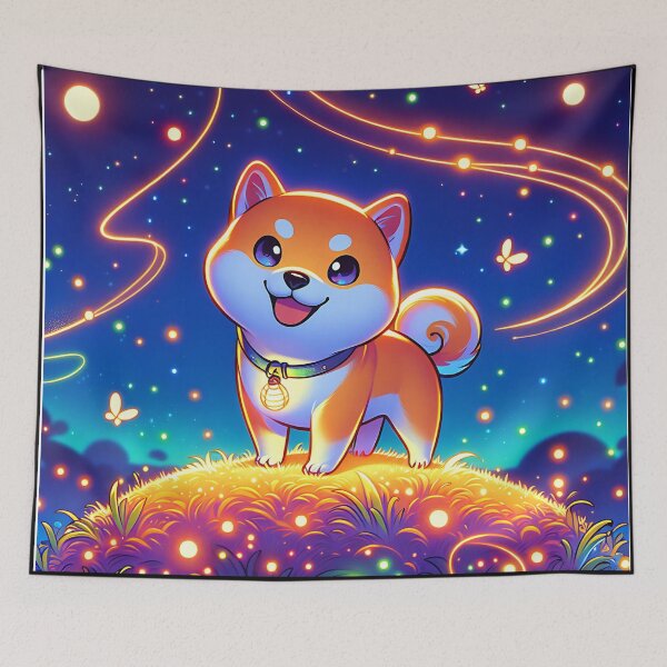 Item preview, Adorable Shiba Inu in a Starry Nightscape designed and sold by Taans-Creation.